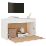 Wall Cabinet White 60x30x35 cm Solid Wood Pine