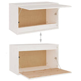 Wall Cabinet White 60x30x35 cm Solid Wood Pine - Extra Image
