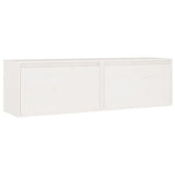 Wall Cabinets 2 pcs White 60x30x35 cm Solid Wood Pine - Front View