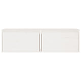 Wall Cabinets 2 pcs White 60x30x35 cm Solid Wood Pine - 45-Degree Angle
