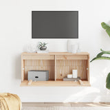 Wall Cabinet 80x30x35 cm Solid Wood Pine - Side View