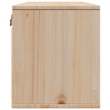 Wall Cabinet 80x30x35 cm Solid Wood Pine - Close-Up Angle