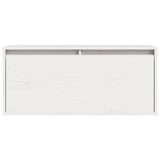 Wall Cabinet White 80x30x35 cm Solid Wood Pine - Top-Down View