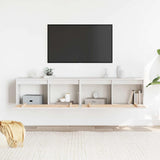 Wall Cabinets 2 pcs White 80x30x35 cm Solid Wood Pine - Top-Down View