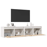Wall Cabinets 2 pcs White 80x30x35 cm Solid Wood Pine - 45-Degree Angle