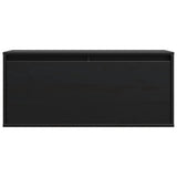 Wall Cabinet Black 80x30x35 cm Solid Wood Pine - 45-Degree Angle