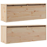 Wall Cabinets 2pcs 100x30x35 cm Solid Wood Pine - Top-Down View