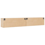 Wall Cabinets 2pcs 100x30x35 cm Solid Wood Pine - Close-Up Angle