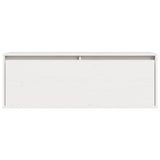 Wall Cabinet White 100x30x35 cm Solid Wood Pine - 45-Degree Angle