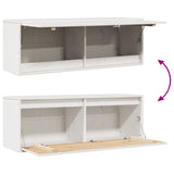 Wall Cabinet White 100x30x35 cm Solid Wood Pine - Extra Image