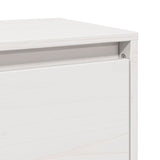 Wall Cabinet White 100x30x35 cm Solid Wood Pine - Extra Image