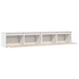 Wall Cabinets 2pcs White 100x30x35 cm Solid Wood Pine - Top-Down View