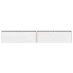 Wall Cabinets 2pcs White 100x30x35 cm Solid Wood Pine