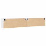 Wall Cabinets 2pcs White 100x30x35 cm Solid Wood Pine - Rear View