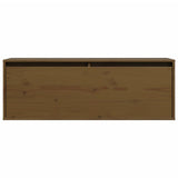 Wall Cabinet Honey Brown 100x30x35 cm Solid Wood Pine