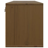 Wall Cabinet Honey Brown 100x30x35 cm Solid Wood Pine - Close-Up Angle