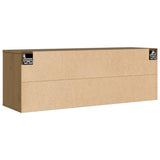 Wall Cabinet Honey Brown 100x30x35 cm Solid Wood Pine - Rear View