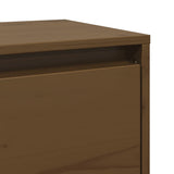 Wall Cabinet Honey Brown 100x30x35 cm Solid Wood Pine - Low Angle