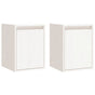 Wall Cabinets 2pcs White 30x30x40 cm Solid Wood Pine