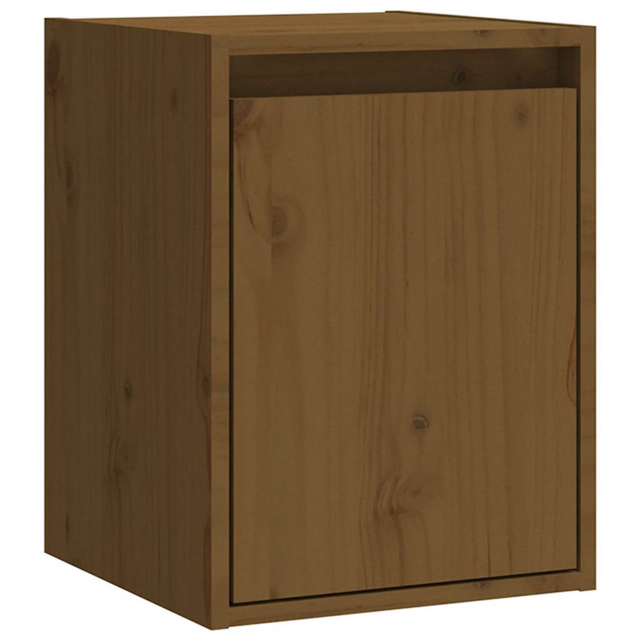 Wall Cabinet Honey Brown 30x30x40 cm Solid Wood Pine