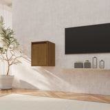 Wall Cabinet Honey Brown 30x30x40 cm Solid Wood Pine - Side View