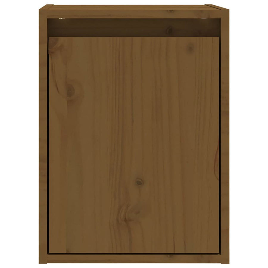 Wall Cabinet Honey Brown 30x30x40 cm Solid Wood Pine
