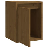 Wall Cabinet Honey Brown 30x30x40 cm Solid Wood Pine - Low Angle