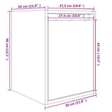 Wall Cabinet Honey Brown 30x30x40 cm Solid Wood Pine - Extra Image
