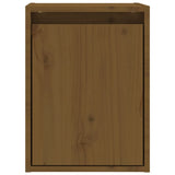 Wall Cabinets 2pcs Honey Brown 30x30x40 cm Solid Wood Pine - Rear View