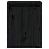 Wall Cabinet Black 30x30x40 cm Solid Wood Pine