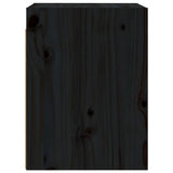 Wall Cabinet Black 30x30x40 cm Solid Wood Pine