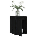 Wall Cabinets 2pcs Black 30x30x40 cm Solid Wood Pine - Top-Down View