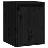 Wall Cabinets 2pcs Black 30x30x40 cm Solid Wood Pine - 45-Degree Angle