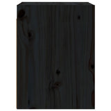 Wall Cabinets 2pcs Black 30x30x40 cm Solid Wood Pine - Close-Up Angle