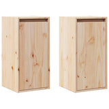 Wall Cabinets 2 pcs 30x30x60 cm Solid Wood Pine - Front View
