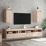 Wall Cabinets 2 pcs 30x30x60 cm Solid Wood Pine - Side View