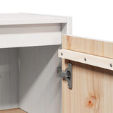 Wall Cabinet White 30x30x60 cm Solid Wood Pine - Extra Image