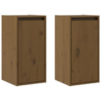 Wall Cabinets 2 pcs Honey Brown 30x30x60 cm Solid Wood Pine
