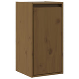 Wall Cabinets 2 pcs Honey Brown 30x30x60 cm Solid Wood Pine - Close-Up Angle