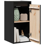 Wall Cabinets 2 pcs Black 30x30x60 cm Solid Wood Pine - Top-Down View