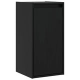 Wall Cabinets 2 pcs Black 30x30x60 cm Solid Wood Pine - Close-Up Angle