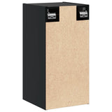 Wall Cabinets 2 pcs Black 30x30x60 cm Solid Wood Pine - Extra Image