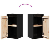 Wall Cabinets 2 pcs Black 30x30x60 cm Solid Wood Pine - Extra Image
