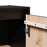 Wall Cabinets 2 pcs Black 30x30x60 cm Solid Wood Pine - Extra Image