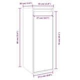 Wall Cabinets 2 pcs 30x30x80 cm Solid Wood Pine - Extra Image