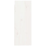 Wall Cabinet White 30x30x80 cm Solid Wood Pine - Close-Up Angle