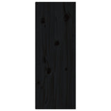 Wall Cabinets 2 pcs Black 30x30x80 cm Solid Wood Pine - Low Angle