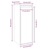 Wall Cabinets 2 pcs Black 30x30x80 cm Solid Wood Pine - Extra Image
