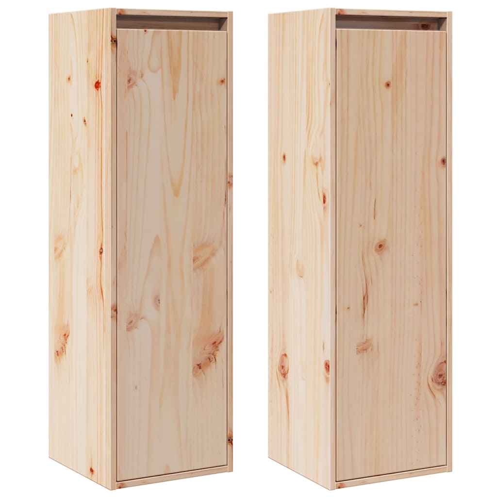 Wall Cabinets 2 pcs 30x30x100 cm Solid Wood Pine