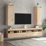 Wall Cabinets 2 pcs 30x30x100 cm Solid Wood Pine